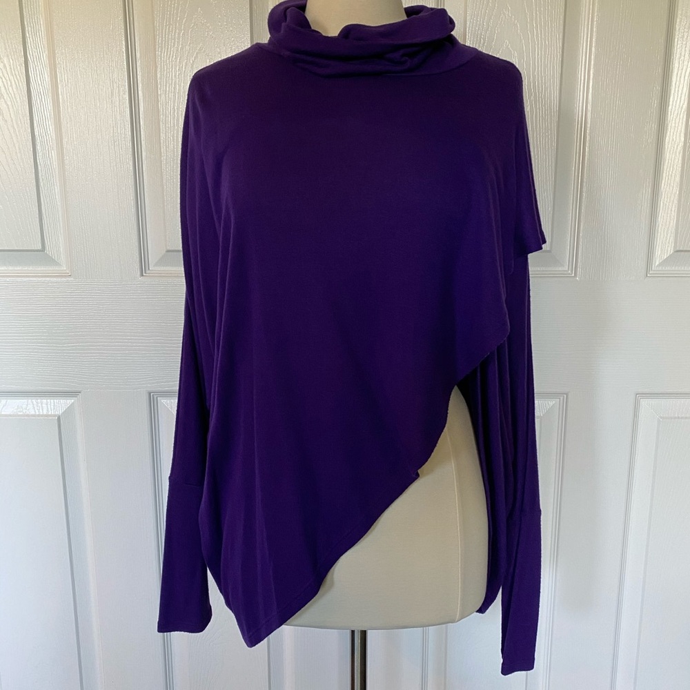 Purple asymmetrical sweater